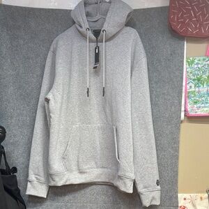 WT02 WCKD GOOD Heather Grey and black hoody sweatshirt with pocket L